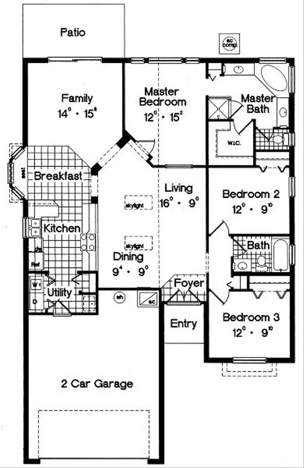 European Floor Plan - Main Floor Plan #417-136