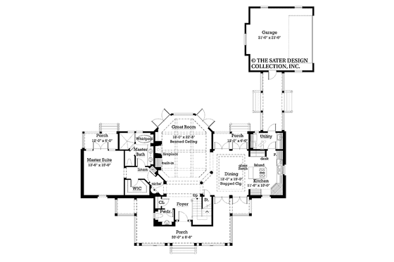 Floor Plan - Main Floor for Victorian House Plan #930-215 - 3 bed, 3.5 bath