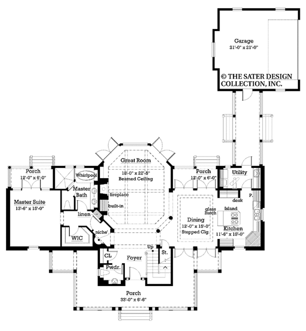 Dream House Plan - Victorian Floor Plan - Main Floor Plan #930-215
