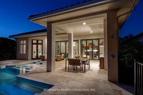 Exterior - Rear Elevation 4 for Mediterranean House Plan #930-458 - 4 bed, 4.5 bath