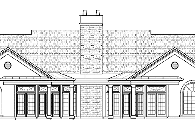 Architectural House Design - Exterior - Rear Elevation for Colonial House Plan #119-410 - 3 bed, 2.5 bath