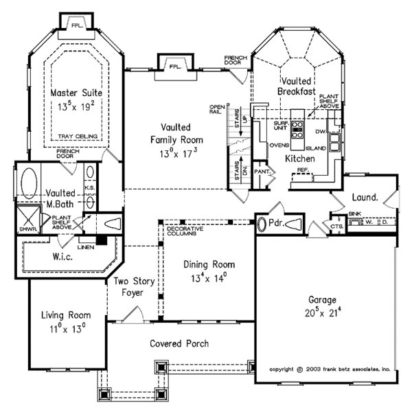 House Design - Craftsman Floor Plan - Main Floor Plan #927-133
