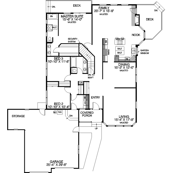 House Plan Design - Traditional Floor Plan - Main Floor Plan #60-156