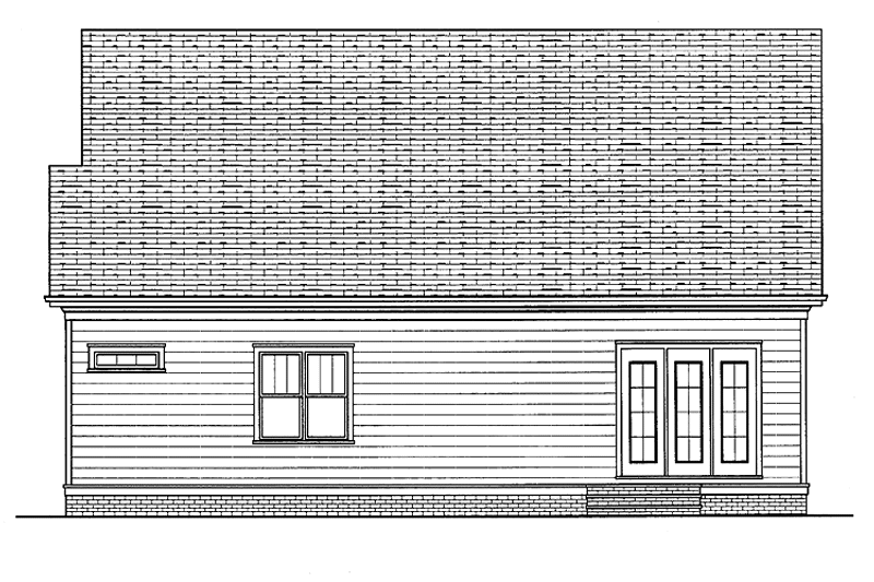 Home Plan - Exterior - Rear Elevation for Craftsman House Plan #413-895 - 3 bed, 2.5 bath