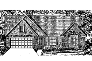 Ranch Exterior - Front Elevation Plan #405-300