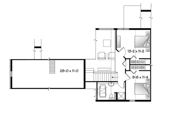 Home Plan - Country Floor Plan - Upper Floor Plan #23-2590