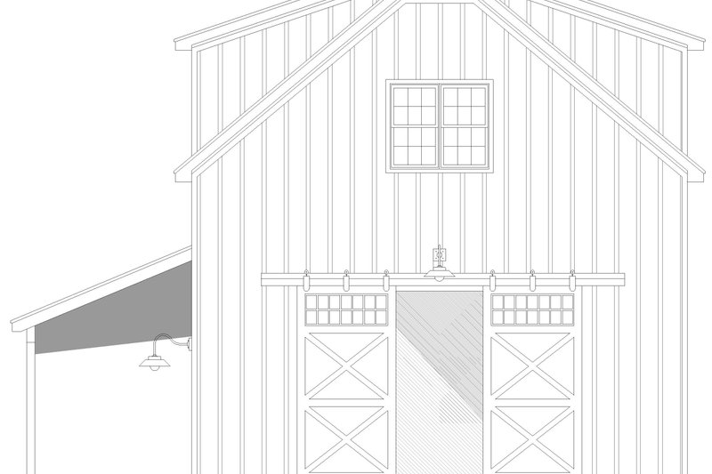 House Blueprint - Exterior - Front Elevation 3 for Southern House Plan #932-1286 - 2 bed, 2.5 bath