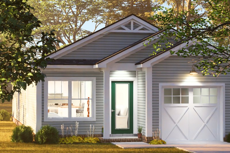 Home Plan - Exterior - Other Elevation 4 for Cottage House Plan #513-2474 - 3 bed, 2 bath