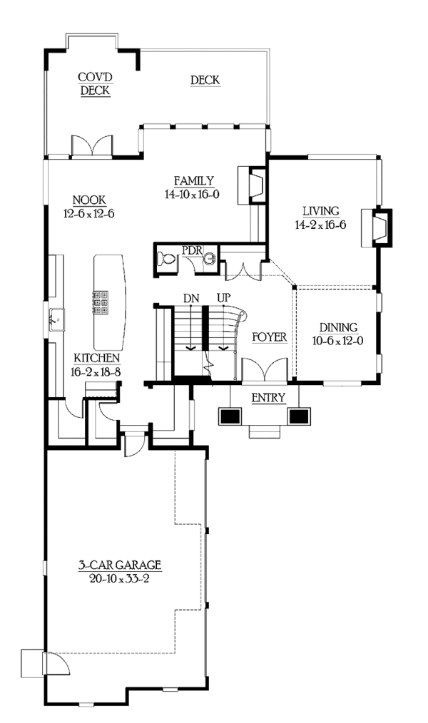 Home Plan - Prairie Floor Plan - Main Floor Plan #132-518