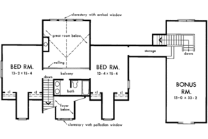 Floor Plan - Upper Floor for Country House Plan #929-150 - 3 bed, 2.5 bath
