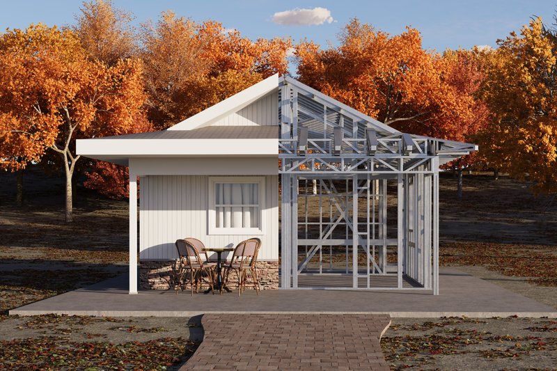 Home Plan - Exterior - Front Elevation 6 for Ranch House Plan #1106-70, 1 bath