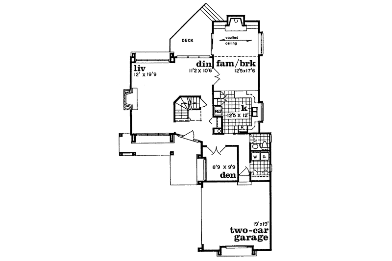 Home Plan - Floor Plan - Main Floor for Prairie House Plan #47-691 - 3 bed, 2.5 bath
