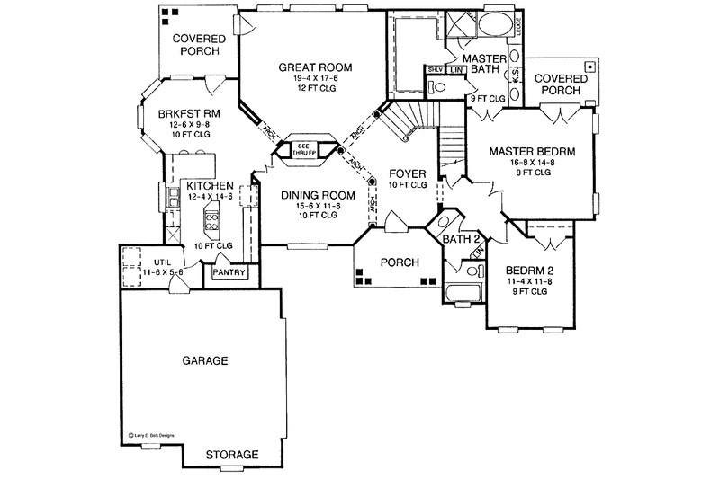 Home Plan - Floor Plan - Main Floor for Colonial House Plan #952-36 - 4 bed, 3 bath