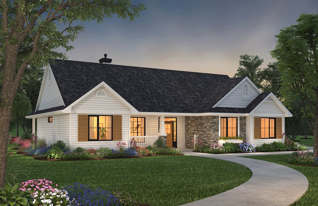 Refined Ranch Home Design Exterior Ranch House Designs