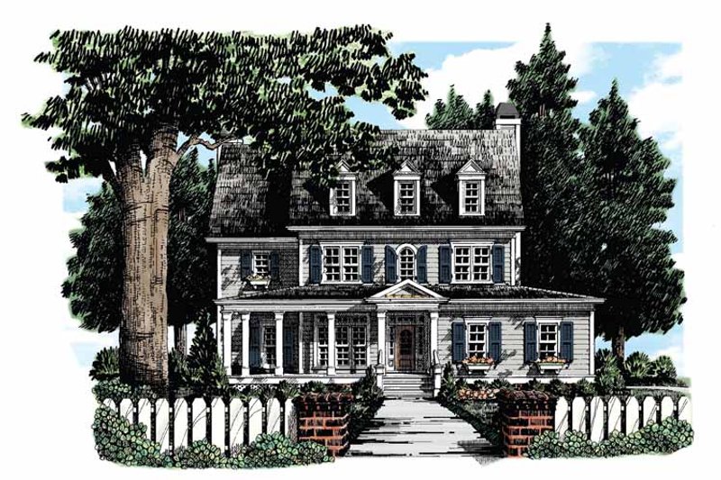 Dream House Plan - Colonial Exterior - Front Elevation Plan #927-280