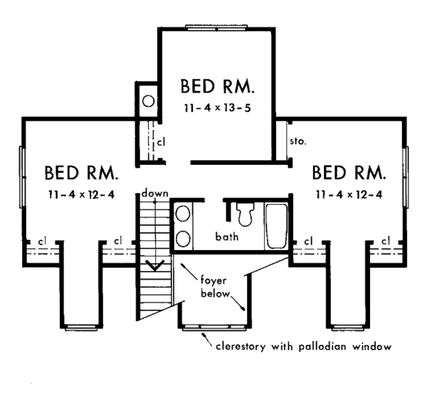 Architectural House Design - Country Floor Plan - Upper Floor Plan #929-149