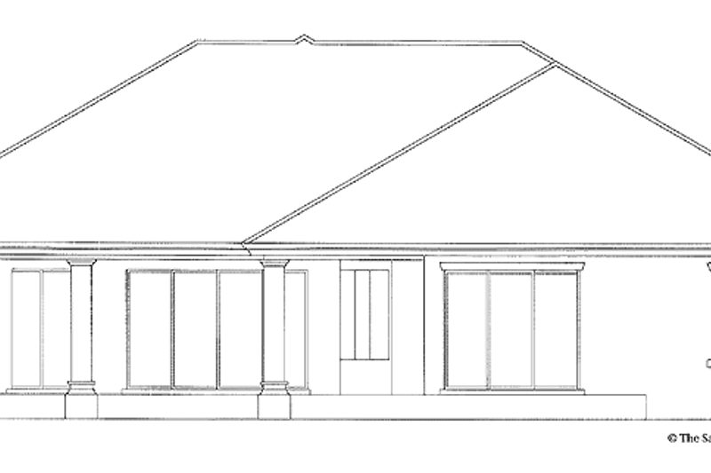 Dream House Plan - Exterior - Rear Elevation 1 for Mediterranean House Plan #930-318 - 3 bed, 2 bath