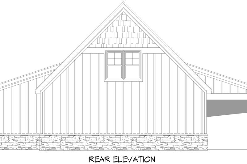 Home Plan - Exterior - Rear Elevation for Country House Plan #932-1056, 0 bath