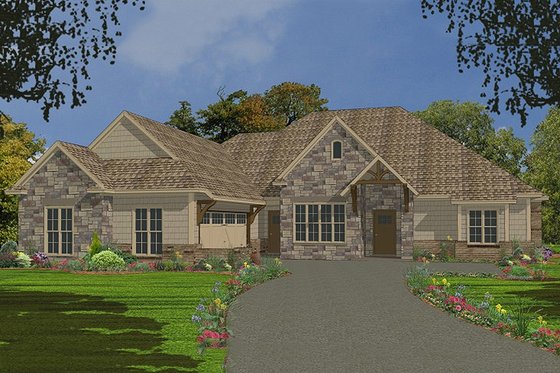 Exterior - Front Elevation 3 for Country House Plan #63-267 - 4 bed, 2.5 bath