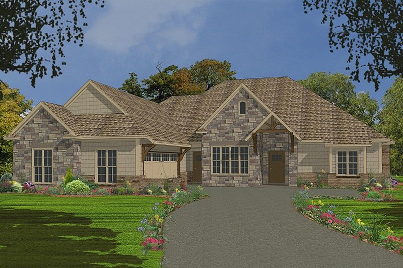 Home Plan - Exterior - Front Elevation 3 for Country House Plan #63-267 - 4 bed, 2.5 bath