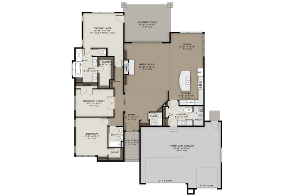 Architectural House Design - Contemporary Floor Plan - Main Floor Plan #1108-11