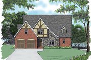 Tudor Style House Plan - 4 Beds 2.5 Baths 2589 Sq/Ft Plan #413-136 