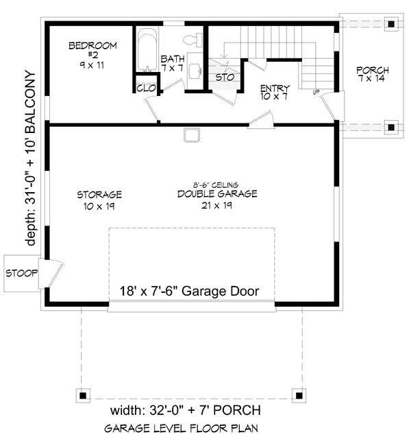 House Design - Contemporary Floor Plan - Lower Floor Plan #932-67