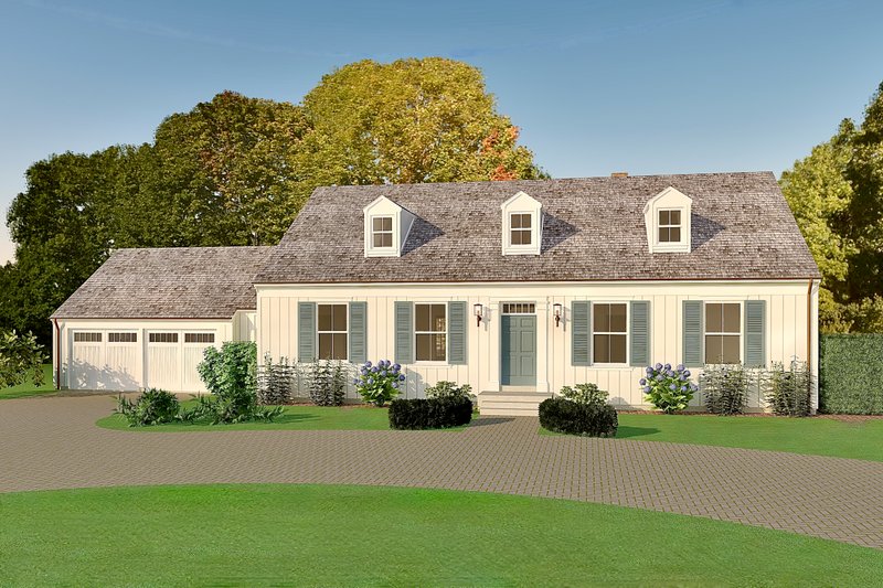 House Design - Exterior - Front Elevation 2 for Colonial House Plan #489-9 - 4 bed, 3 bath