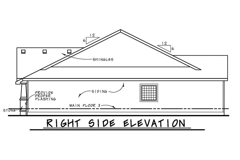 Architectural House Design - Right Side Elevation