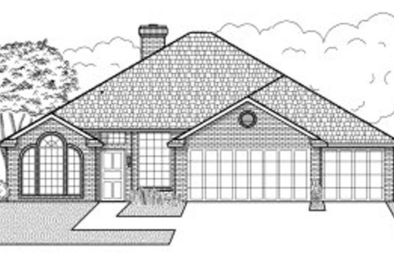 Exterior - Front Elevation for Traditional House Plan #65-492 - 3 bed, 2 bath
