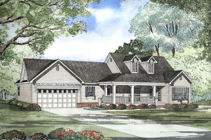 Dream House Plan - Exterior - Front Elevation for Traditional House Plan #17-1147 - 3 bed, 2 bath