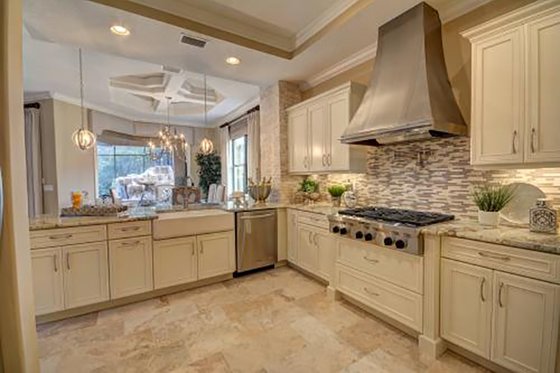 Interior - Kitchen for Mediterranean House Plan #27-445 - 4 bed, 4 bath