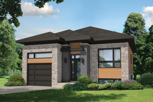 Contemporary Exterior - Front Elevation Plan #25-4284