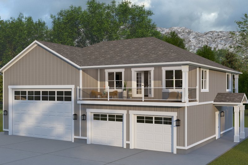 House Plan Design - Exterior - Front Elevation 3 for Barndominium House Plan #1060-371 - 1 bed, 2 bath