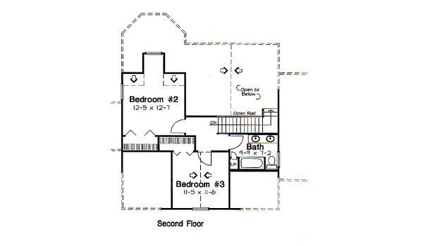 Country Floor Plan - Upper Floor Plan #312-827