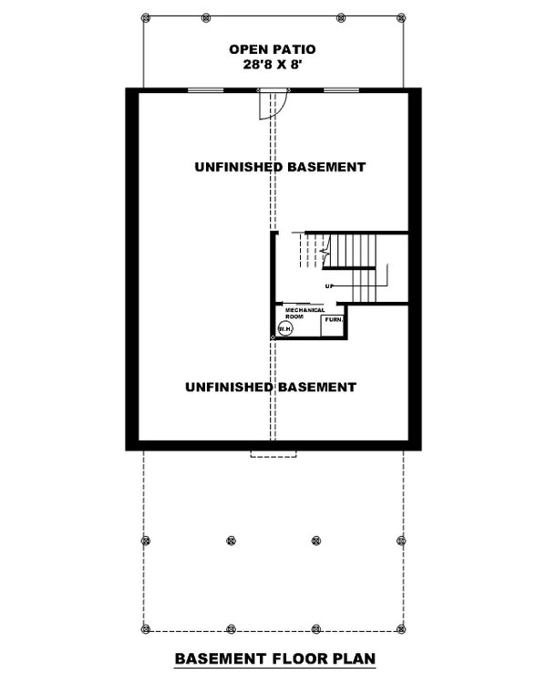 Cabin Floor Plan - Lower Floor Plan #117-981