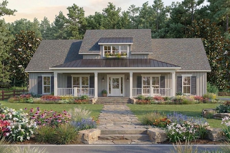 Home Plan - Exterior - Front Elevation 2 for Country House Plan #21-677 - 3 bed, 2 bath