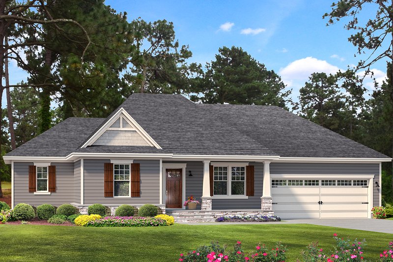 Dream House Plan - Cottage Exterior - Front Elevation Plan #406-9661