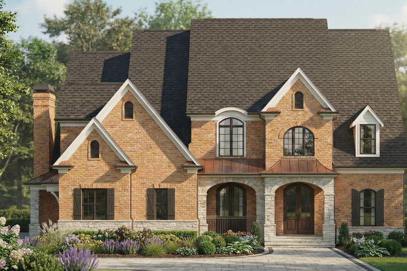 House Plan Design - Exterior - Front Elevation 2 for European House Plan #119-293 - 4 bed, 3.5 bath