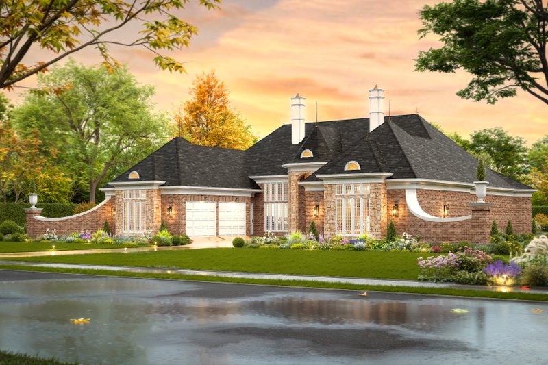 Home Plan - Exterior - Front Elevation 5 for European House Plan #119-356 - 3 bed, 3 bath