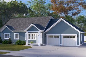 Exterior - Front Elevation 3 for Craftsman House Plan #1060-461 - 3 bed, 3 bath