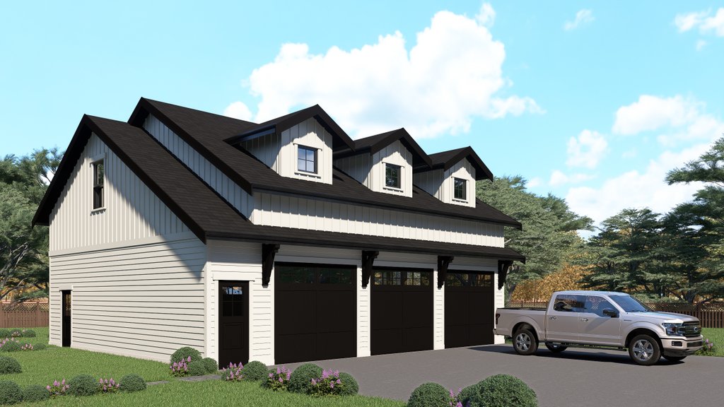 Exterior - Other Elevation 2 for Barndominium House Plan #1070-272, 1 bath