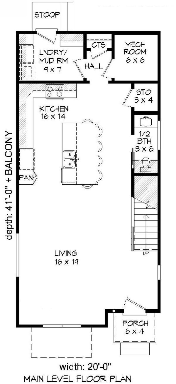 Contemporary Floor Plan - Main Floor Plan #932-317