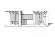 Modern Style House Plan - 2 Beds 1 Baths 345 Sq/Ft Plan #549-36 