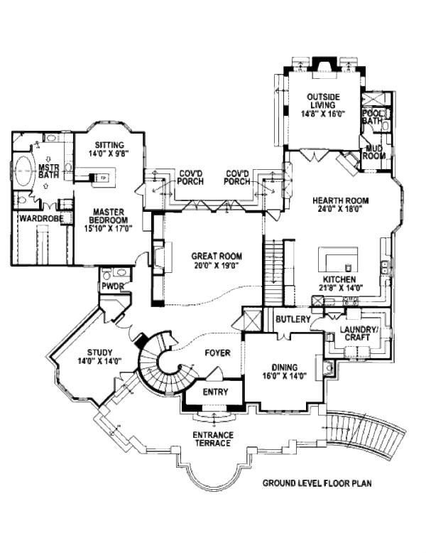 European Floor Plan - Main Floor Plan #141-338