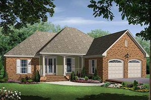 Country Exterior - Front Elevation Plan #21-233