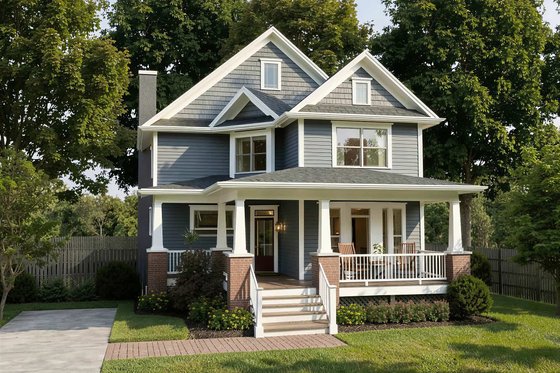 Exterior - Front Elevation for Craftsman House Plan #79-262 - 3 bed, 2.5 bath