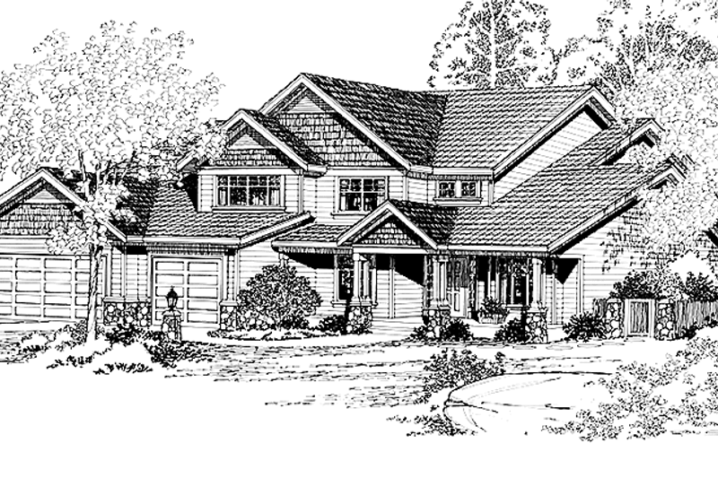 House Design - Country Exterior - Front Elevation Plan #966-61