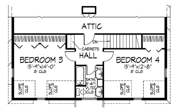 Architectural House Design - Craftsman Floor Plan - Upper Floor Plan #320-914