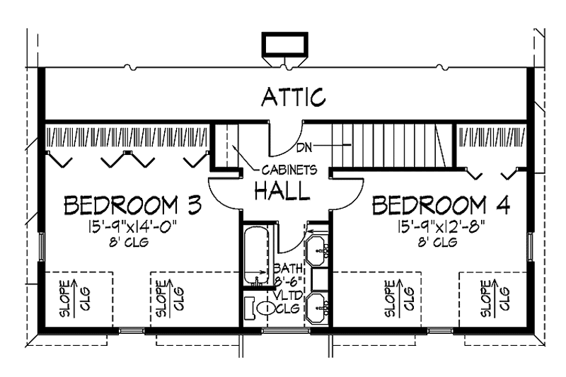 Home Plan - Floor Plan - Upper Floor for Craftsman House Plan #320-914 - 3 bed, 3 bath